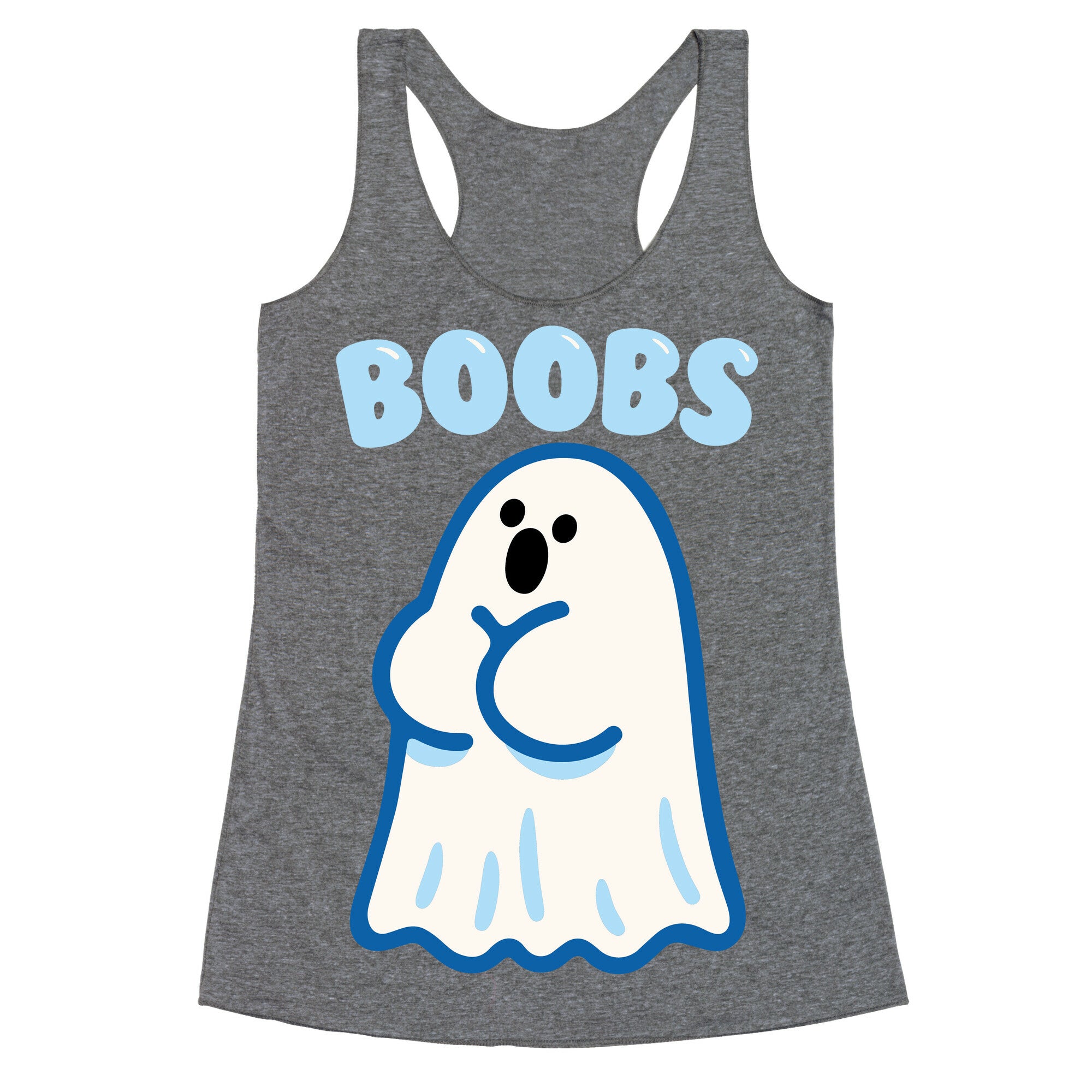 Boobs Ghost Racerback Tank